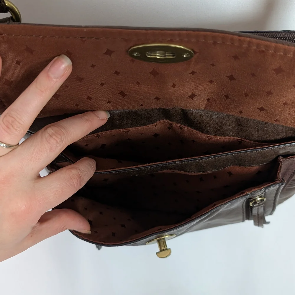Brown Leather Men's Bag